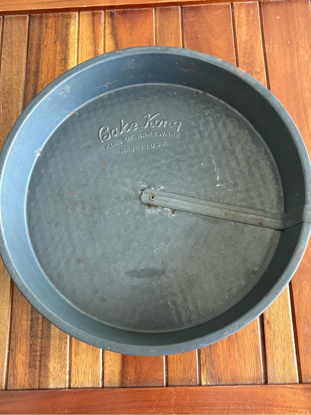 Vintage set of 3 Bake King Cake Pans with Slider Release 8 inch